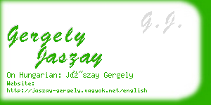 gergely jaszay business card